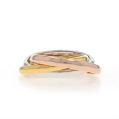 Yellow Gold Rolling Band - 14k Statement Ring SZ 6
