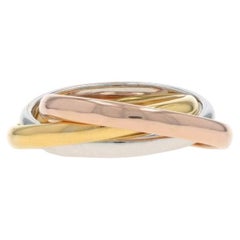 Yellow Gold Rolling Band - 14k Statement Ring SZ 6