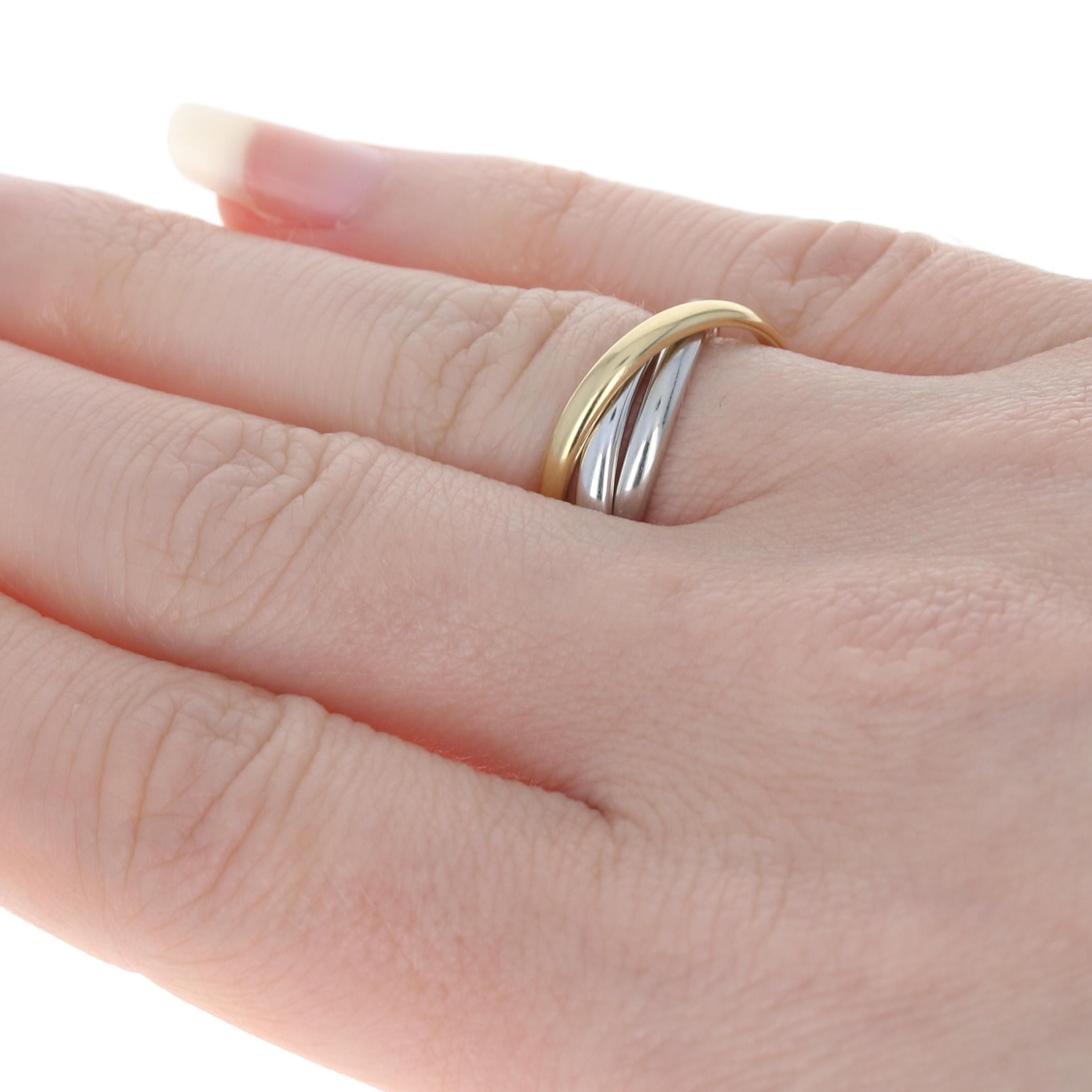 Yellow Gold Rolling Ring, 18k Women's Band 5