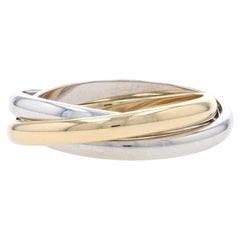 Yellow Gold Rolling Ring, 18k Women's Band