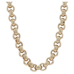 Yellow Gold Rolo Chain Necklace 18" - 14k