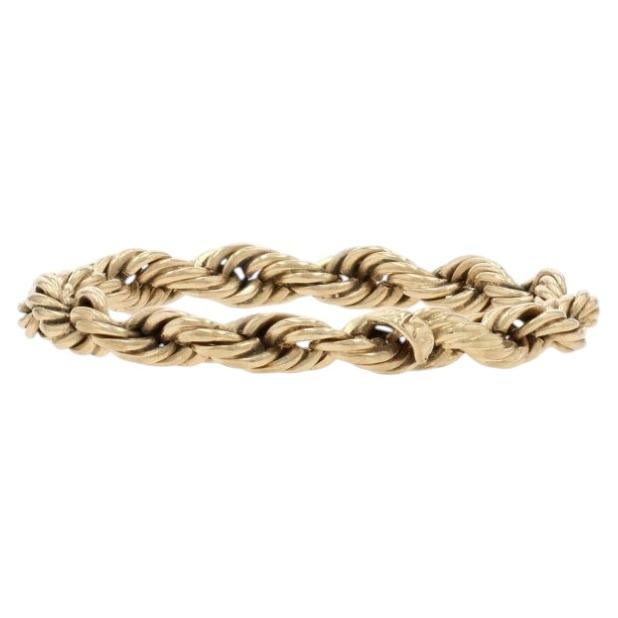 Anneau de chaîne en or jaune - Bague empilable 14k en vente