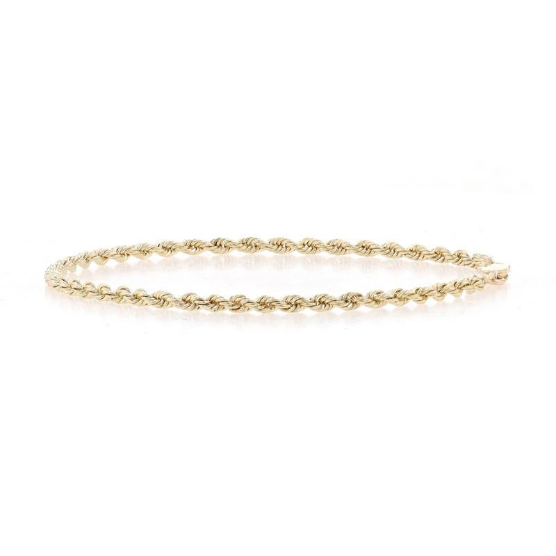 Women's Yellow Gold Rope Chain Bracelet 6 1/2