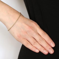 Yellow Gold Rope Chain Bracelet, 14k