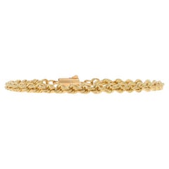 Yellow Gold Rope Chain Bracelet 7" - 14k