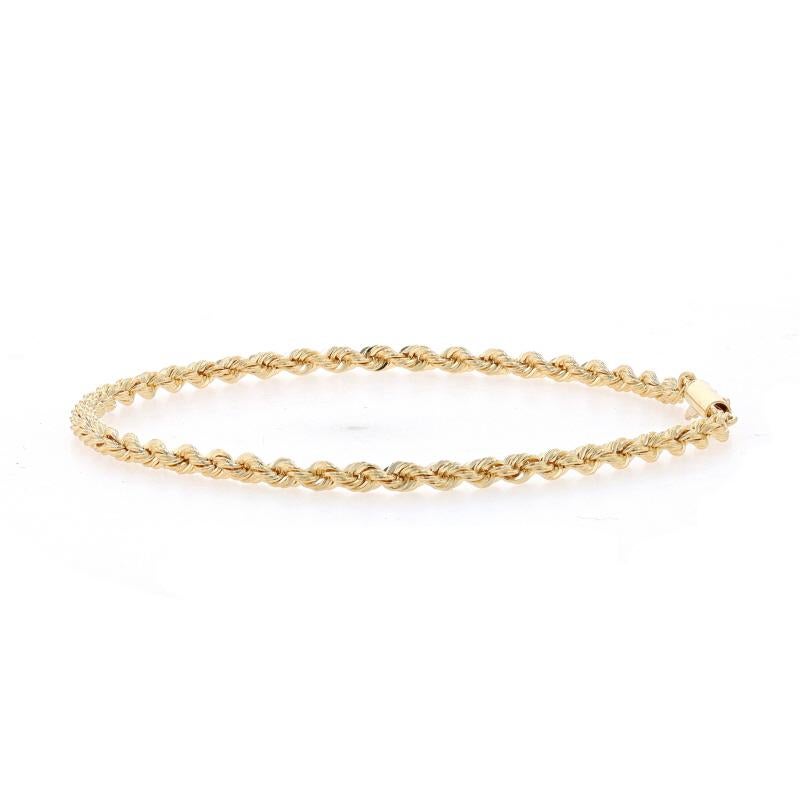 Women's Yellow Gold Rope Chain Bracelet 8 1/4