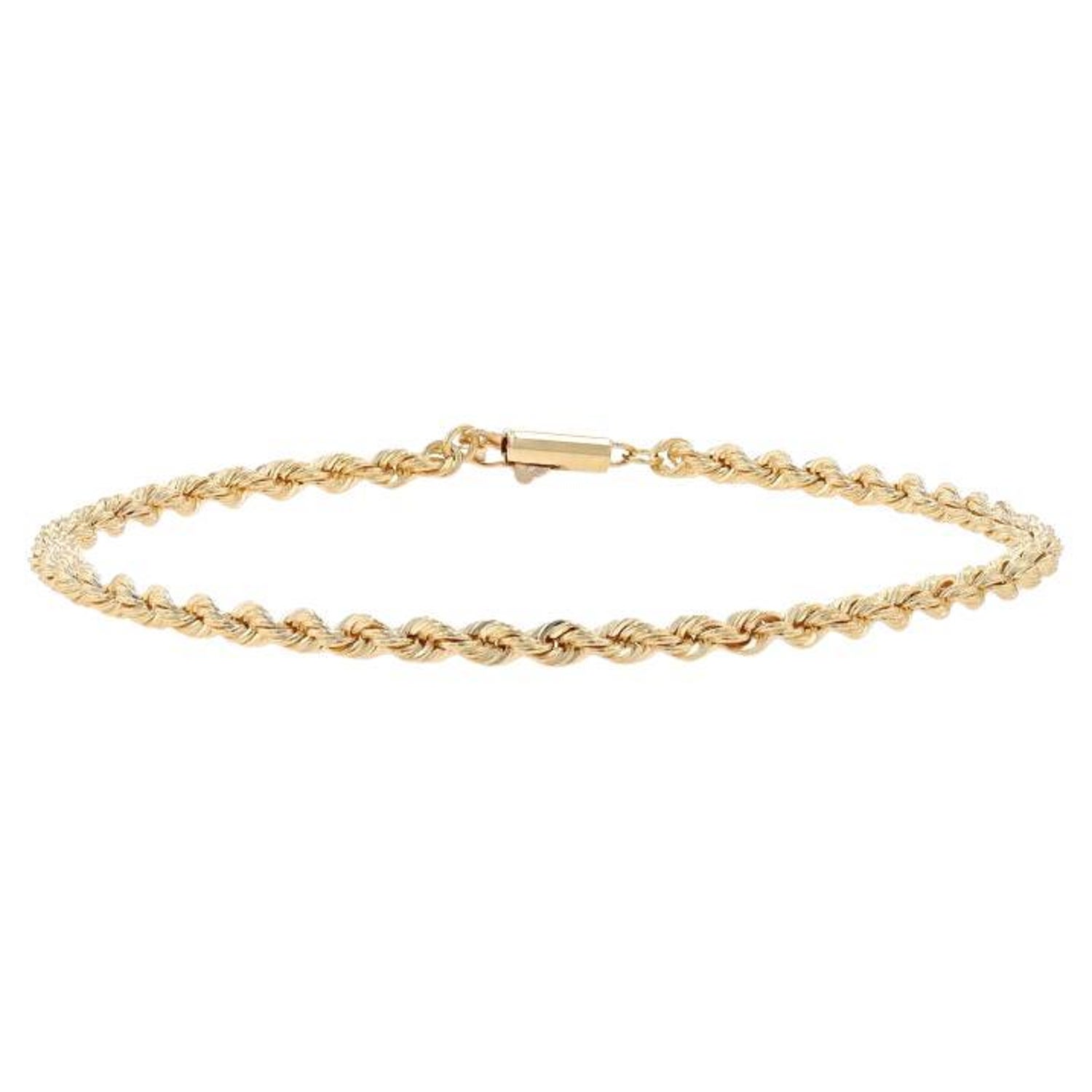 14k Yellow Gold Twine Rope With A Dangling Heart Charm Band Promise An –  Brilliant Facets