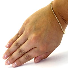 Yellow Gold Rope Chain Bracelet