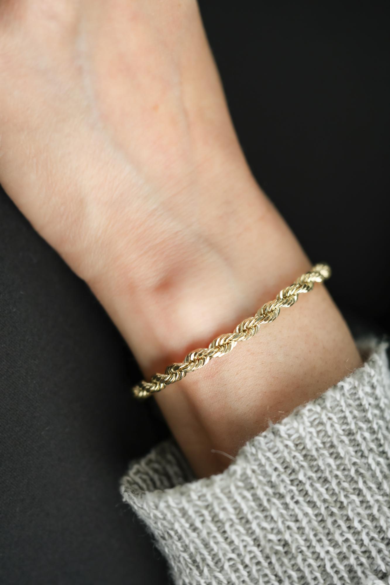Pulsera de cadena de cuerda de oro amarillo en Nuevo estado para la venta en Los Angeles, CA