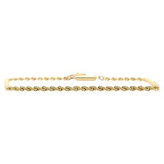 Yellow Gold Rope Chain Bracelet