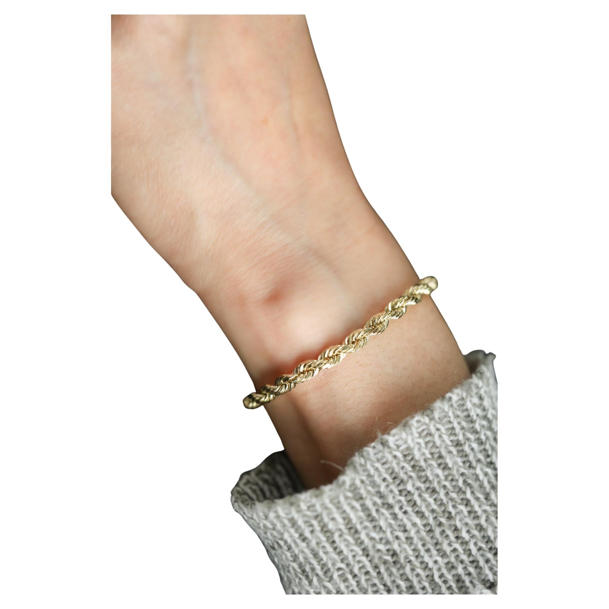 Gelbgold Seil-Kettenarmband