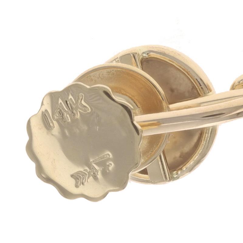 Gelbgold Seilkette Kreis-Ohrringe - 14k Creolen Non-Pierced für Damen oder Herren im Angebot