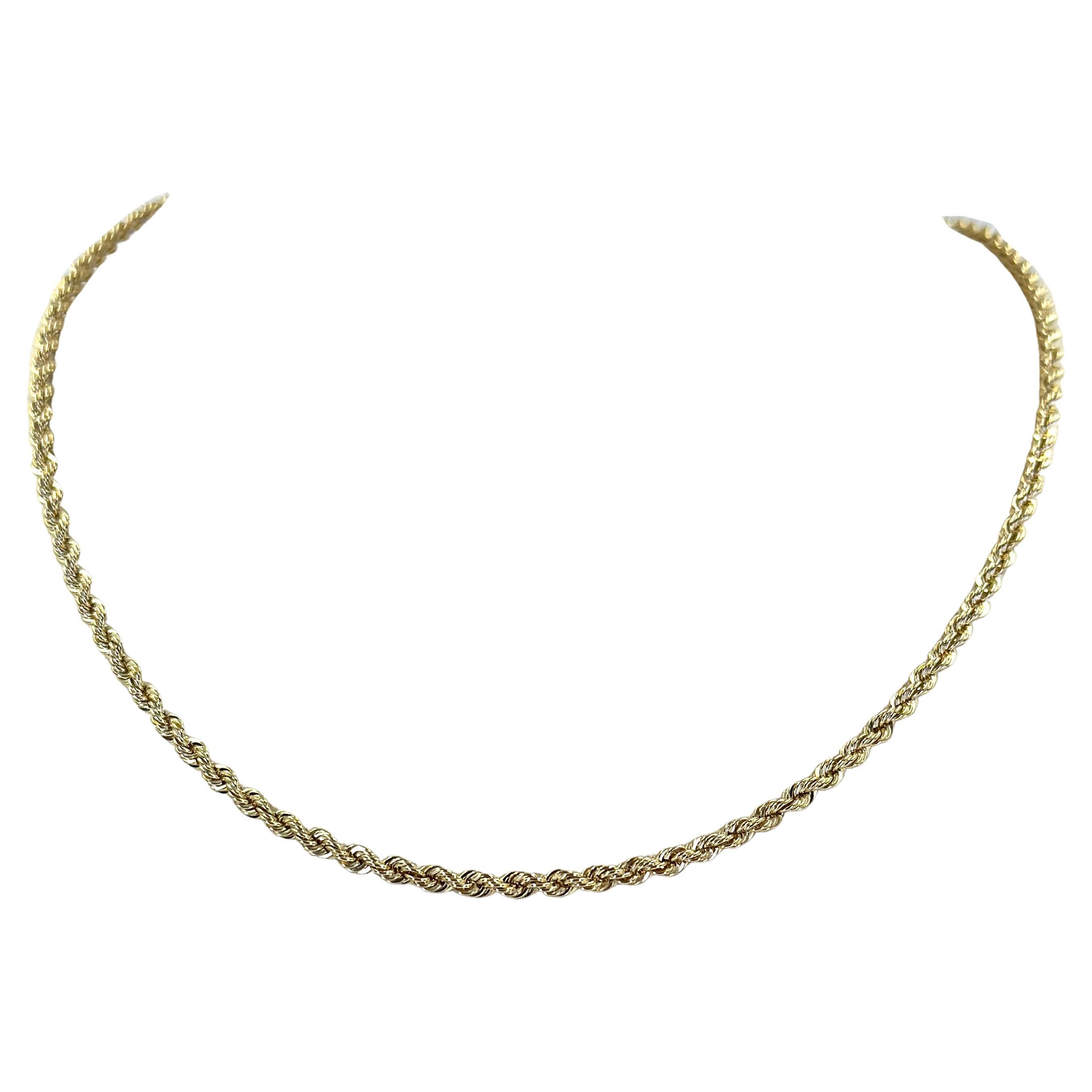 Yellow Gold Rope Chain