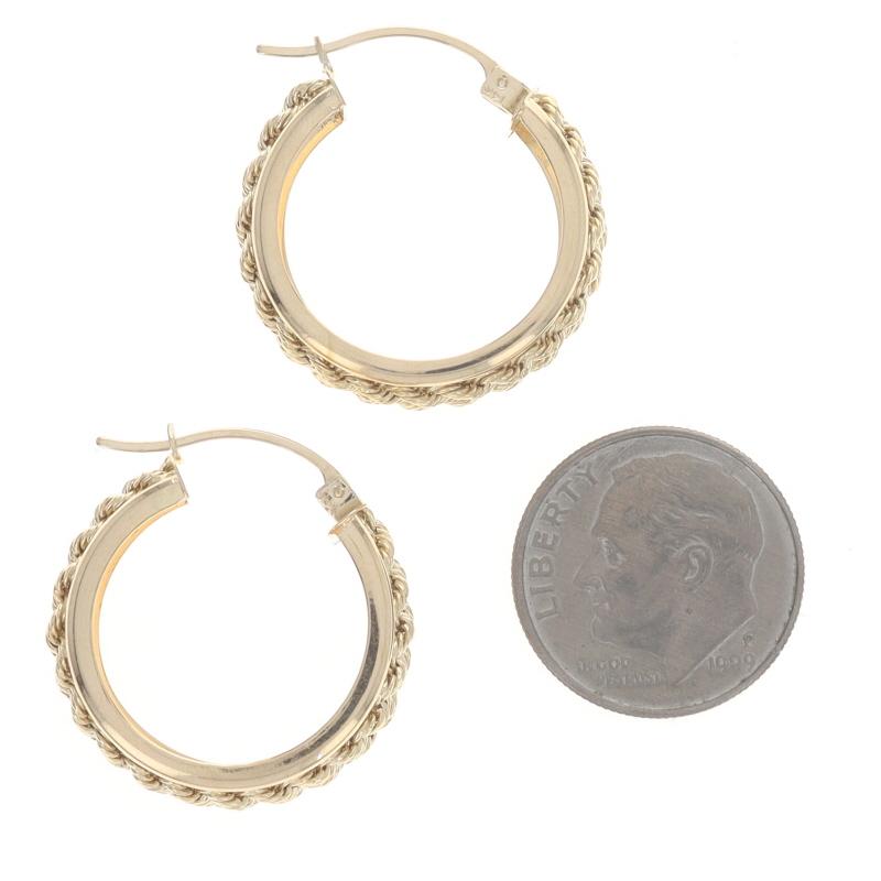 Donna Orecchini a cerchio a catena in oro giallo 14k con foro in vendita