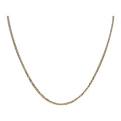 Yellow Gold Rope Chain Necklace, 14k