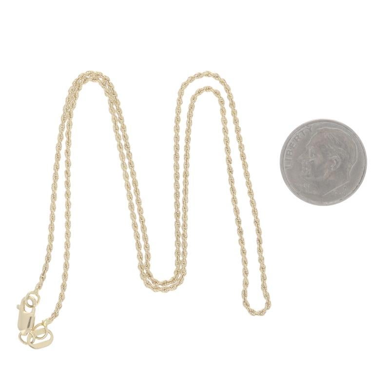 Collier de chaîne en or jaune 16 1/4