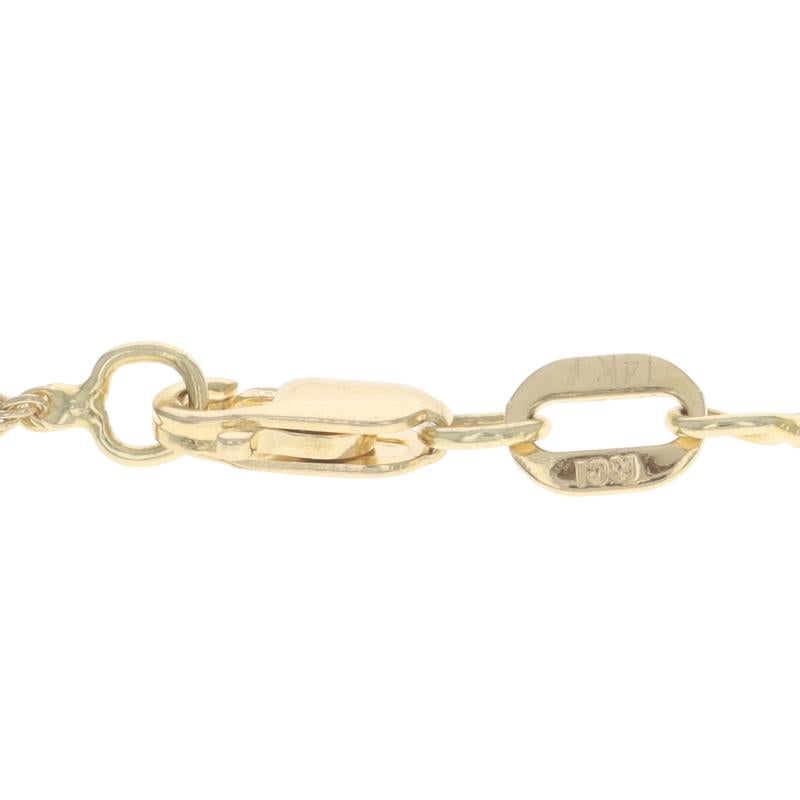 Collier de chaîne en or jaune 16 1/4