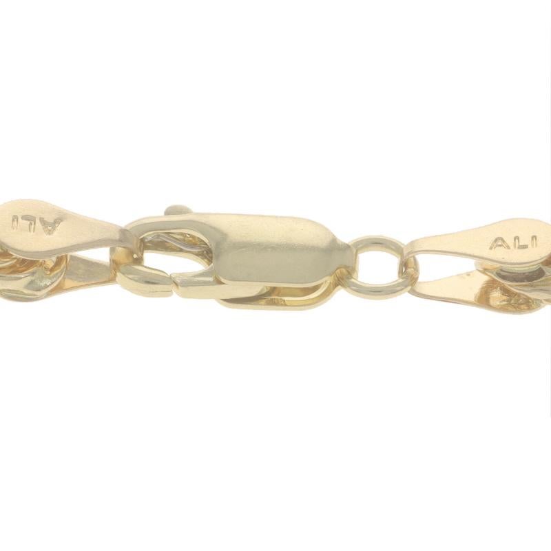 Yellow Gold Rope Chain Necklace 18