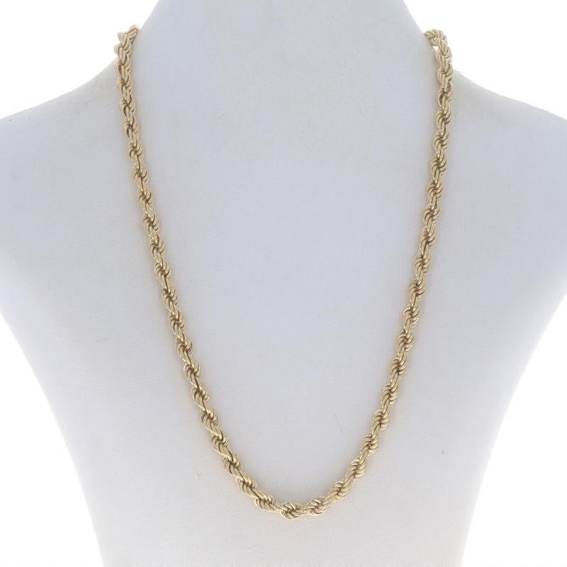 Women's Yellow Gold Rope Chain Necklace 18