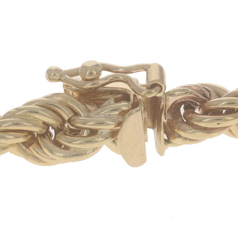 Yellow Gold Rope Chain Necklace 18