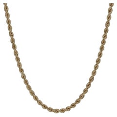 Yellow Gold Rope Chain Necklace 23 3/4" - 14k