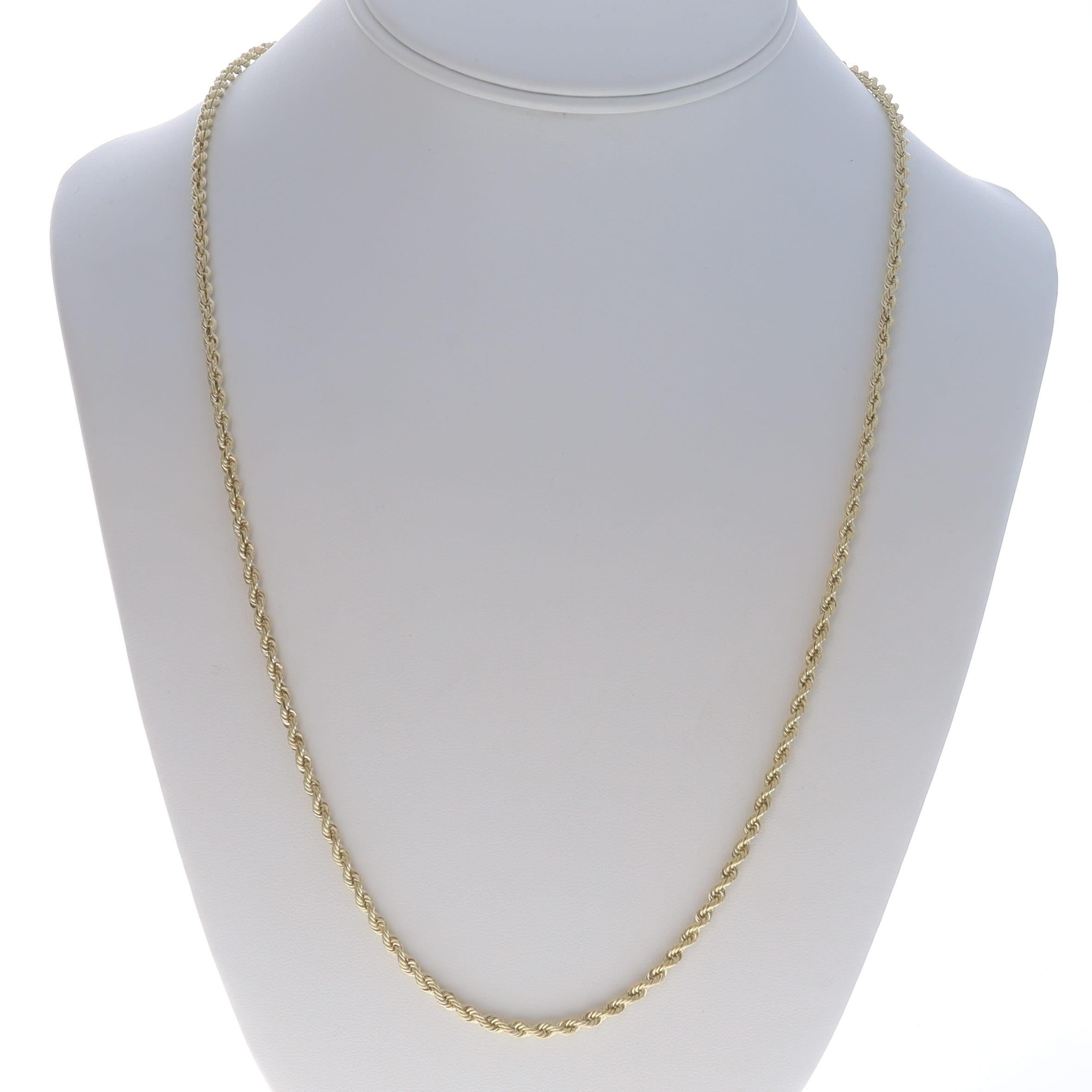 Collier de chaîne en or jaune 24 1/4