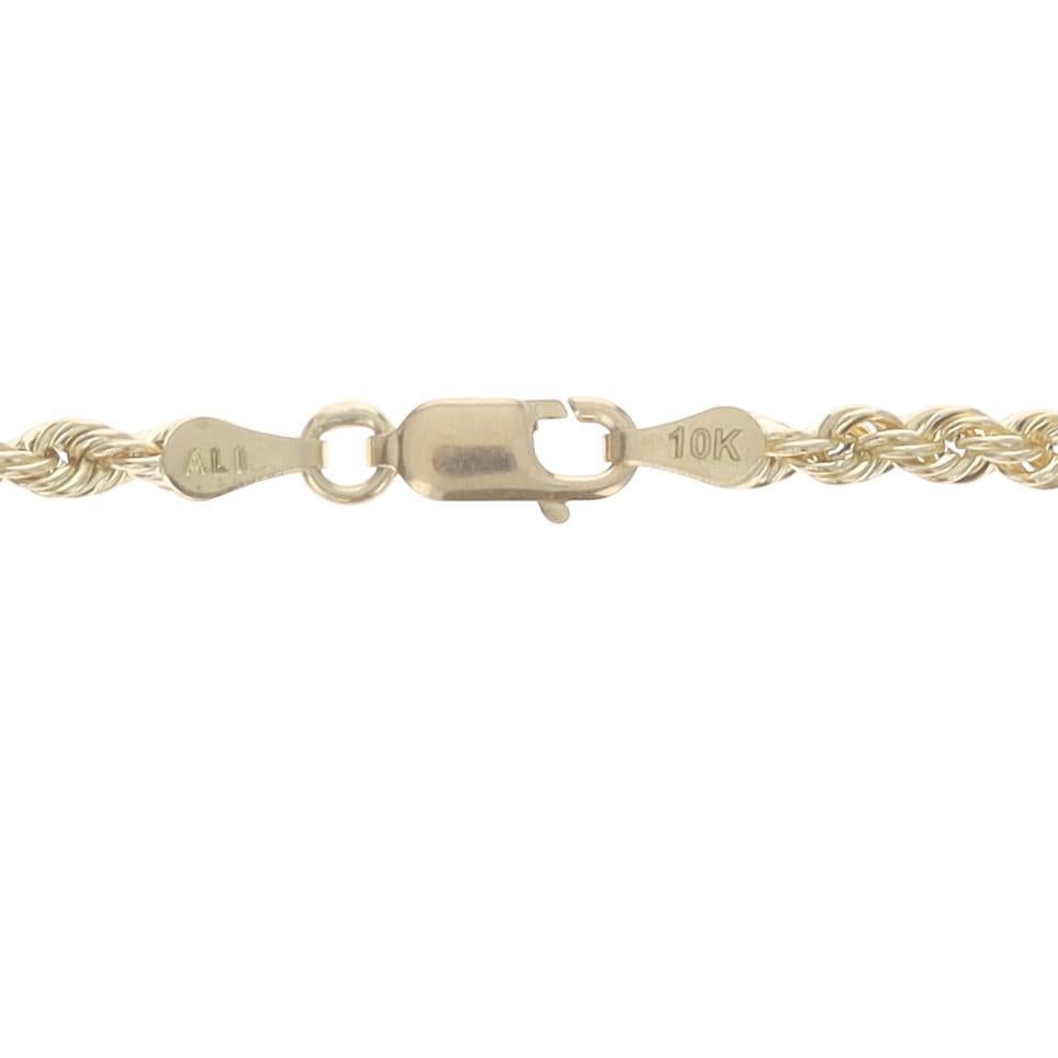 Collier de chaîne en or jaune 24 1/4