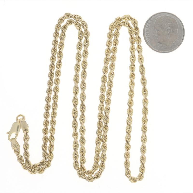 Yellow Gold Rope Chain Necklace 24 3/4