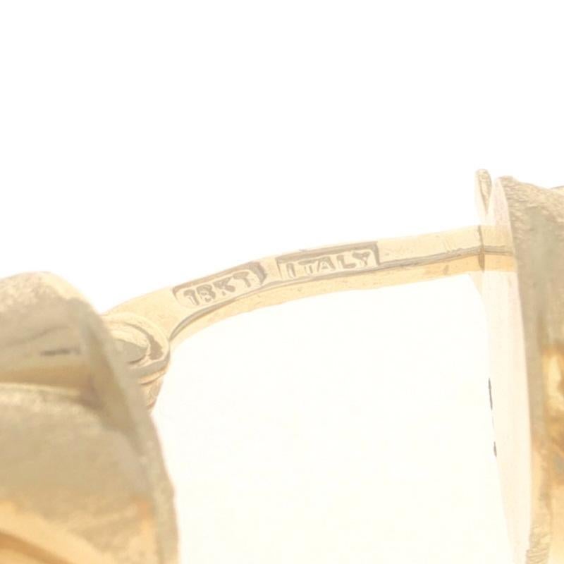 Yellow Gold Rope Hoop Earrings - 14k Nautical Twist Italy Pierced 2