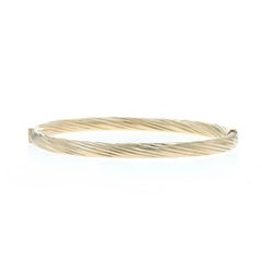 Yellow Gold Rope Twist Bangle Bracelet 6 3/4" 14k