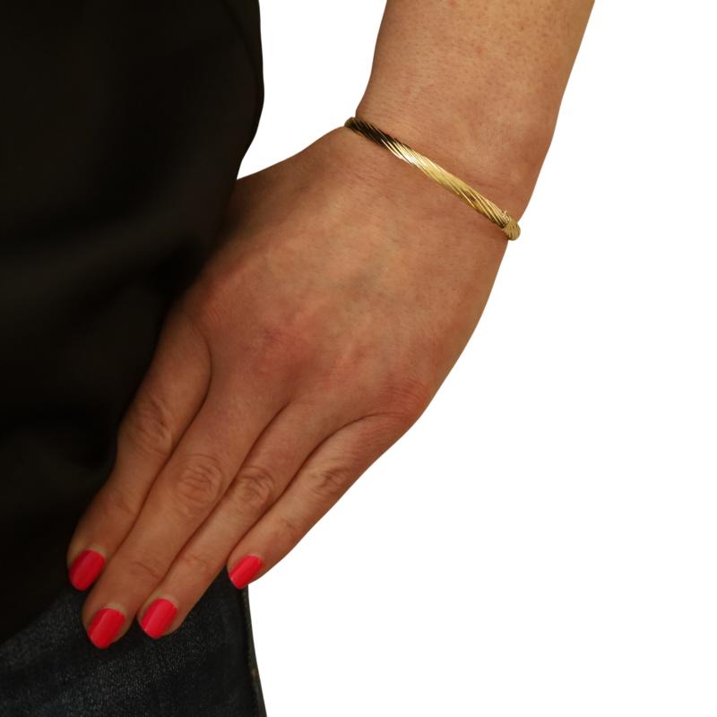 Bracciale a spirale in oro giallo 6 3/4
