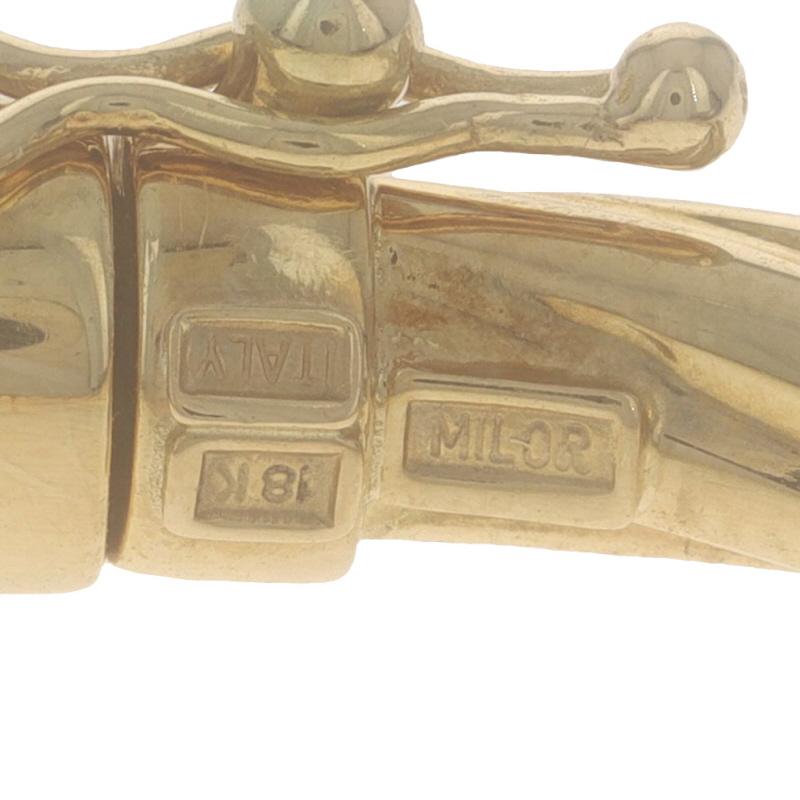 Yellow Gold Rope Twist Bangle Bracelet 6 3/4