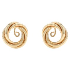 Yellow Gold Rope Twist Earring Enhancers - 14k Stud Jackets