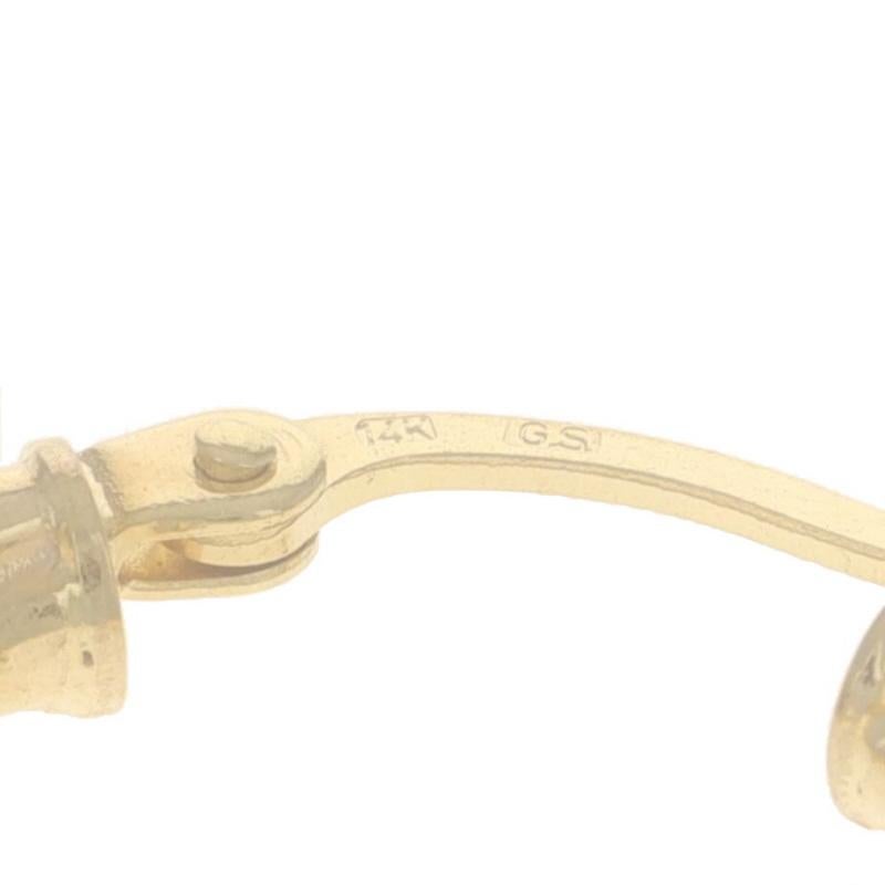 Boucles d'oreilles torsadées en or jaune - 14k percées Pour femmes en vente
