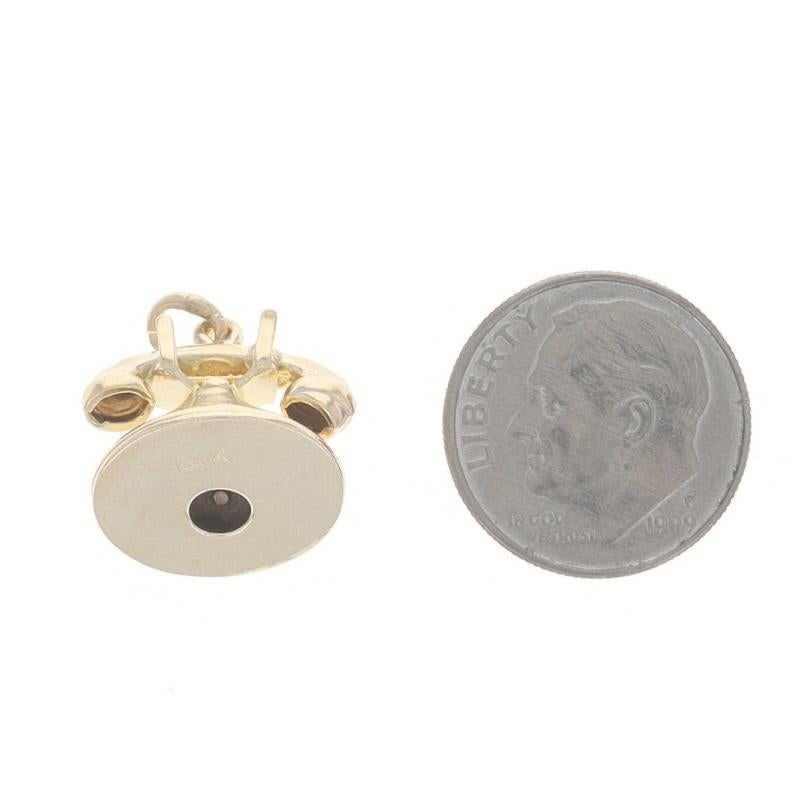 Dije de teléfono giratorio de oro amarillo - 14k Love Moves Love Message en venta 1