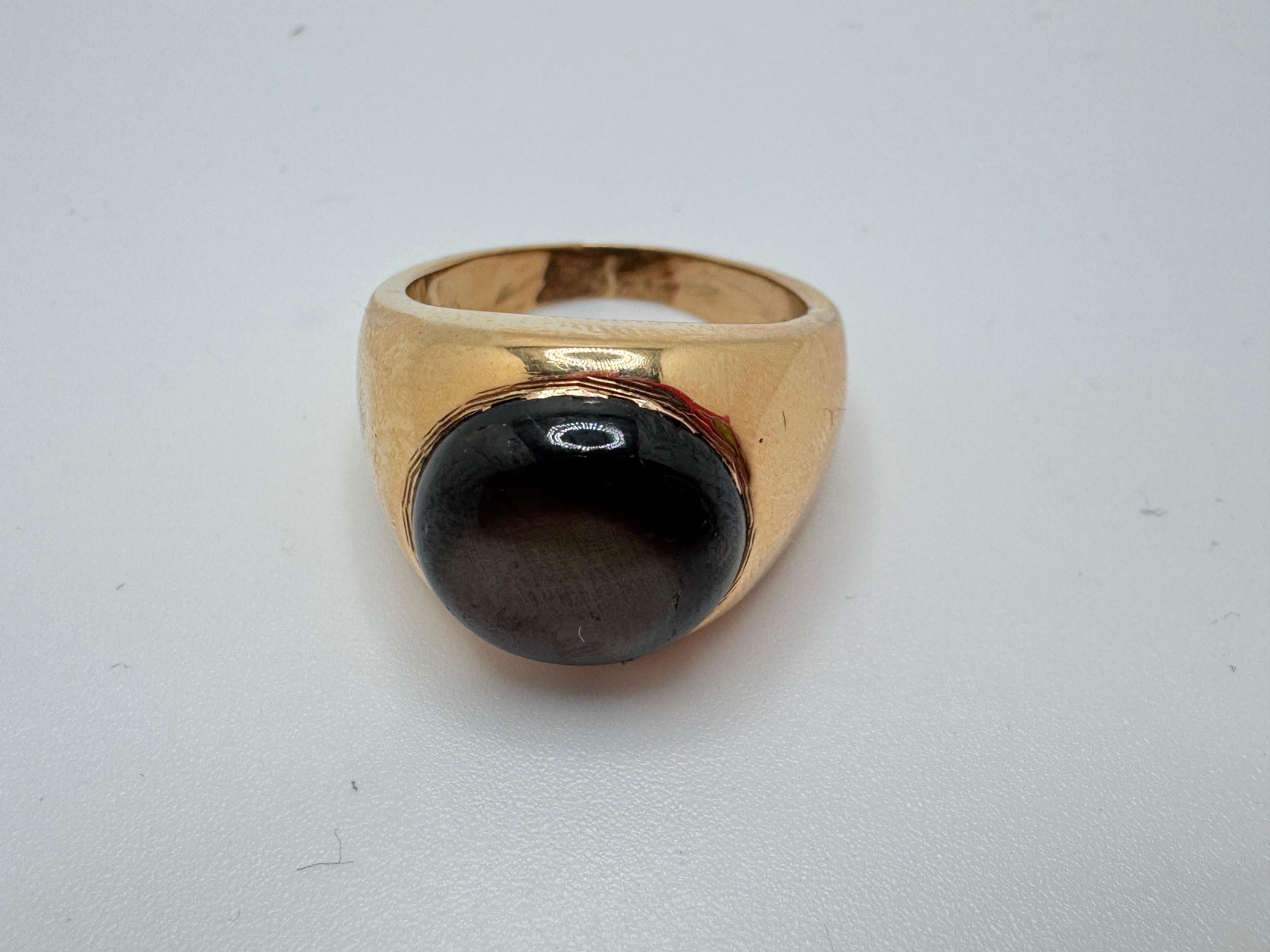 Anillo de Oro Amarillo Zafiro Estrella Negro Redondo en Bueno estado para la venta en Palm Desert, CA