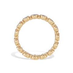 Anello Eternity Band con diamante rotondo in oro giallo