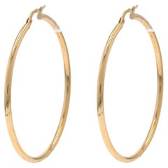 Orecchini a cerchio rotondi in oro giallo - 14k - forati