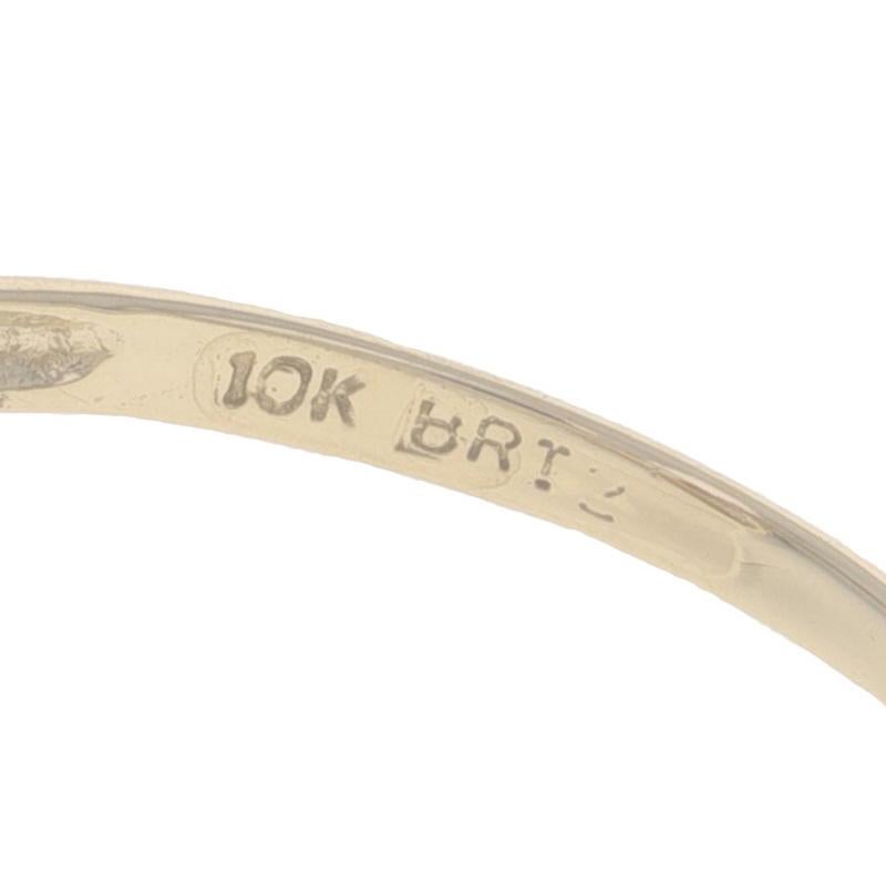 Bypass-Ring aus Gelbgold mit Rubin und Diamant - 10k Oval .20ct im Angebot 1