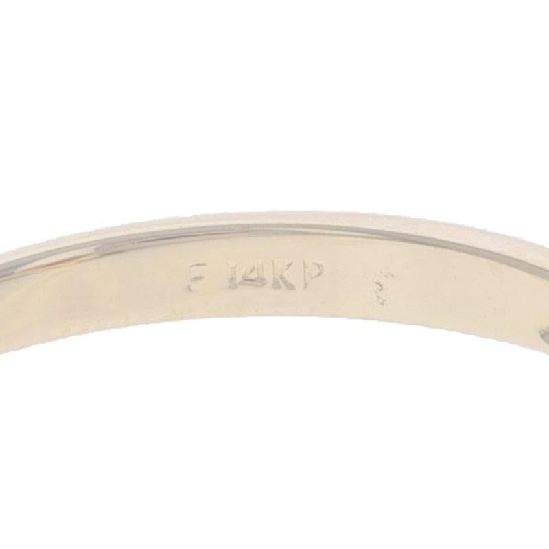 Anello bypass con rubino e diamante in oro giallo - 14k Oval .14ctw in vendita 1