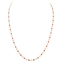 Yellow Gold Ruby
Diamond Chain Necklace