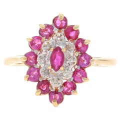 Anillos de diamantes en racimo