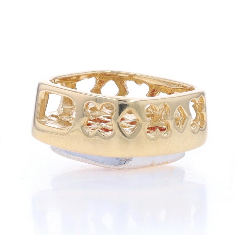 Taille carrée Pendentif Slide en or jaune avec rubis et diamants - 14k Square .79ctw en vente
