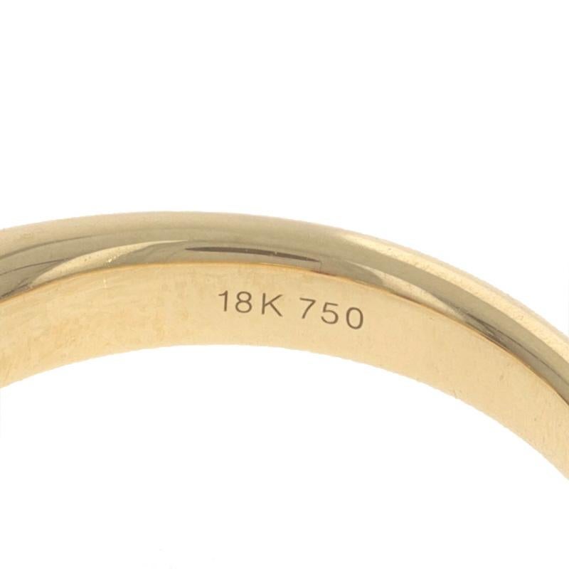 Alianza de oro amarillo con rubí y diamantes - 18k Redonda 1.05ctw en venta 1