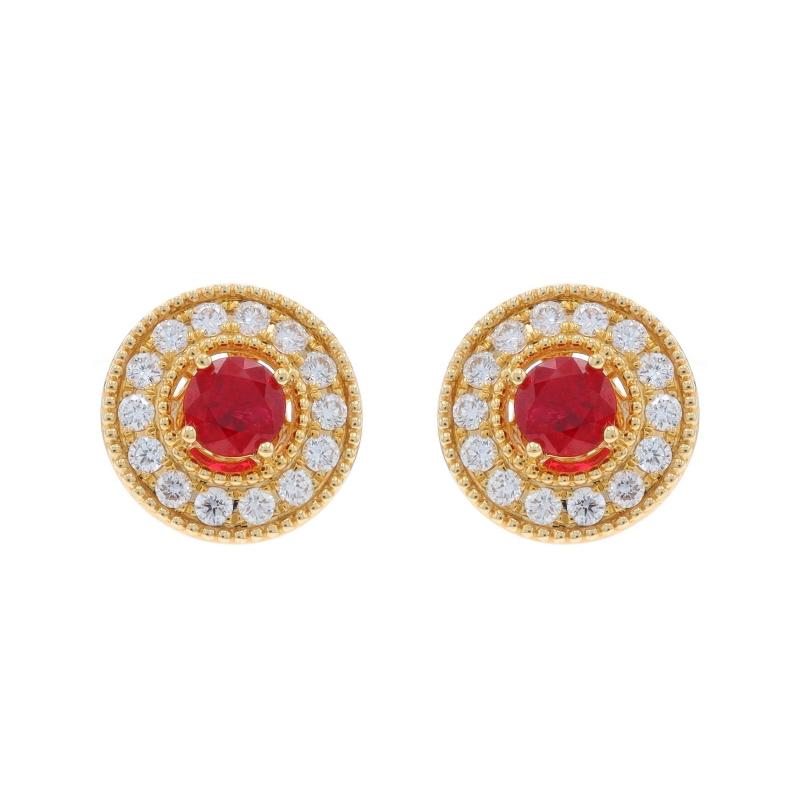 Contenuto del metallo: Oro giallo 14k

Informazioni su A. Stone

Rubini naturali
Trattamento: Riscaldamento
Carati: .94ctw
Taglio: Rotondo
Colore: rosso

Diamanti naturali
Carati: .50ctw
Taglio: Rotondo brillante
Colore: E - F
Chiarezza: VS1 -