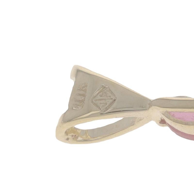 Pendentif en or jaune rubis et diamant - 10k Oval & Marquise 2.10ctw Swirl Pour femmes en vente