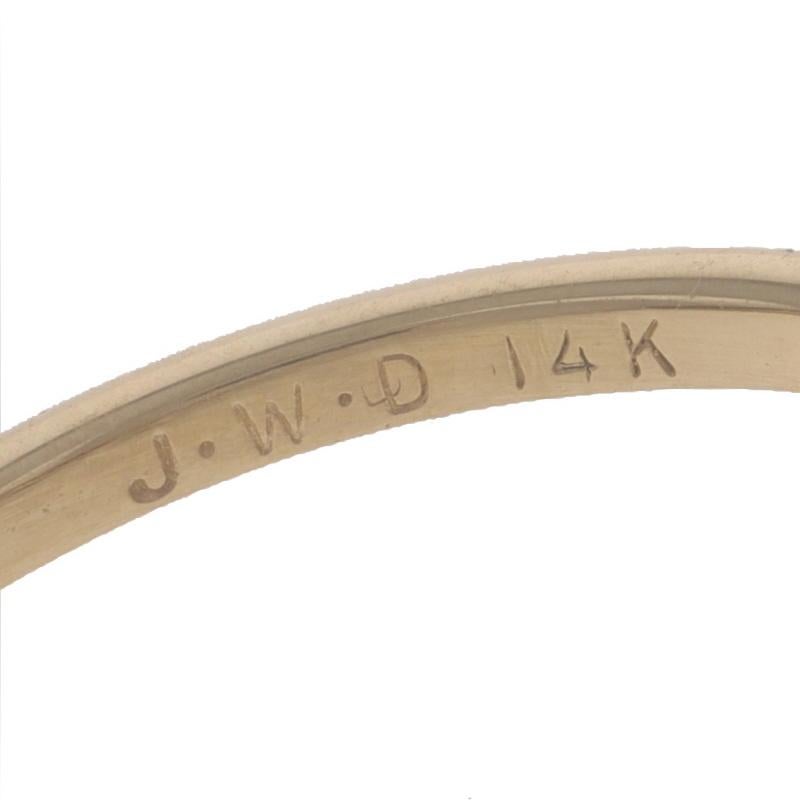 Bague en or jaune avec rubis et diamant - 14k Round .89ctw en vente 2