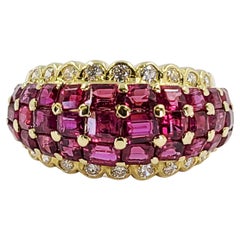 Yellow Gold Ruby Dome Ring