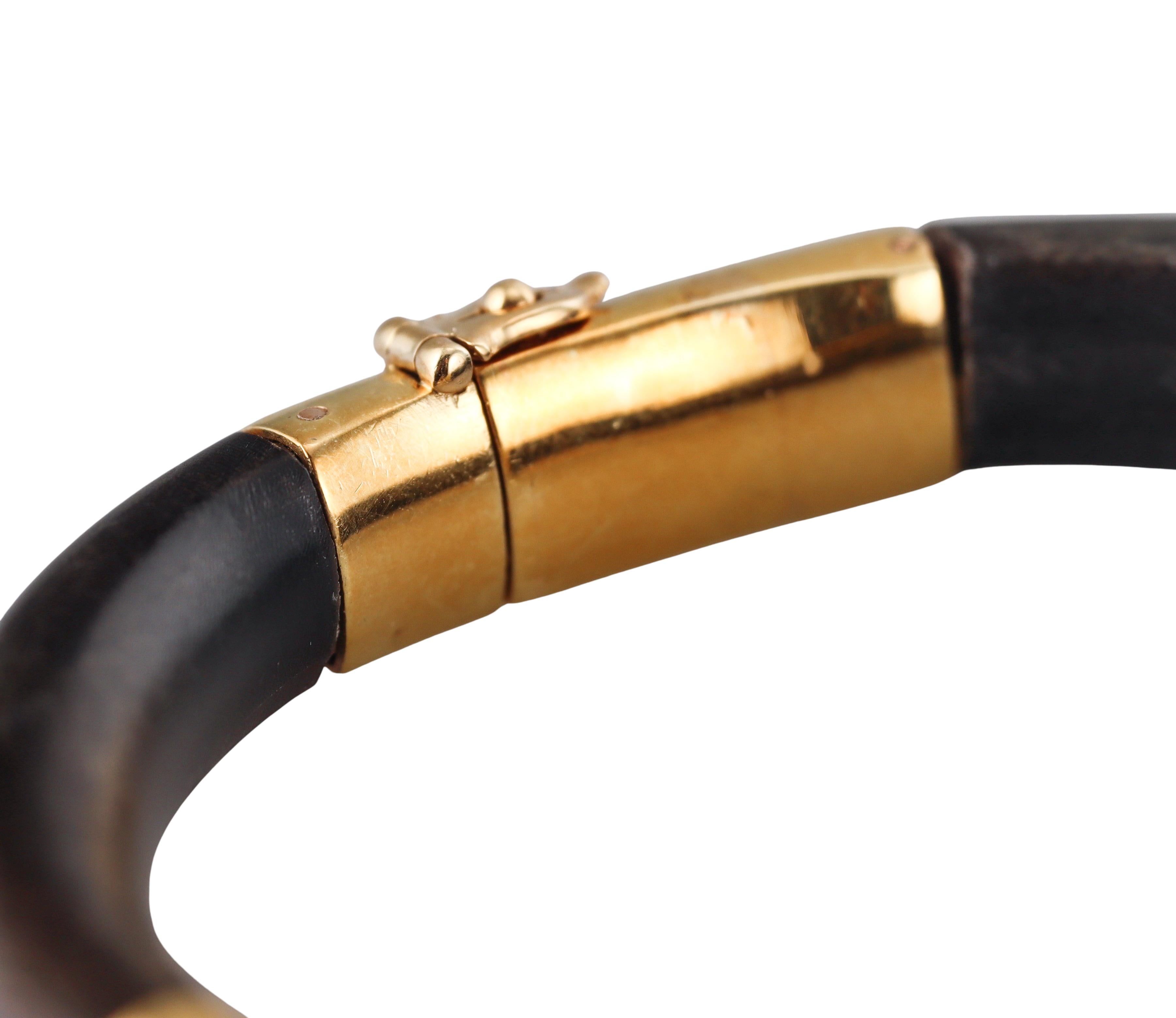 Gelbgold-Rubin-Pferdekopf-Reiter-Armband 2