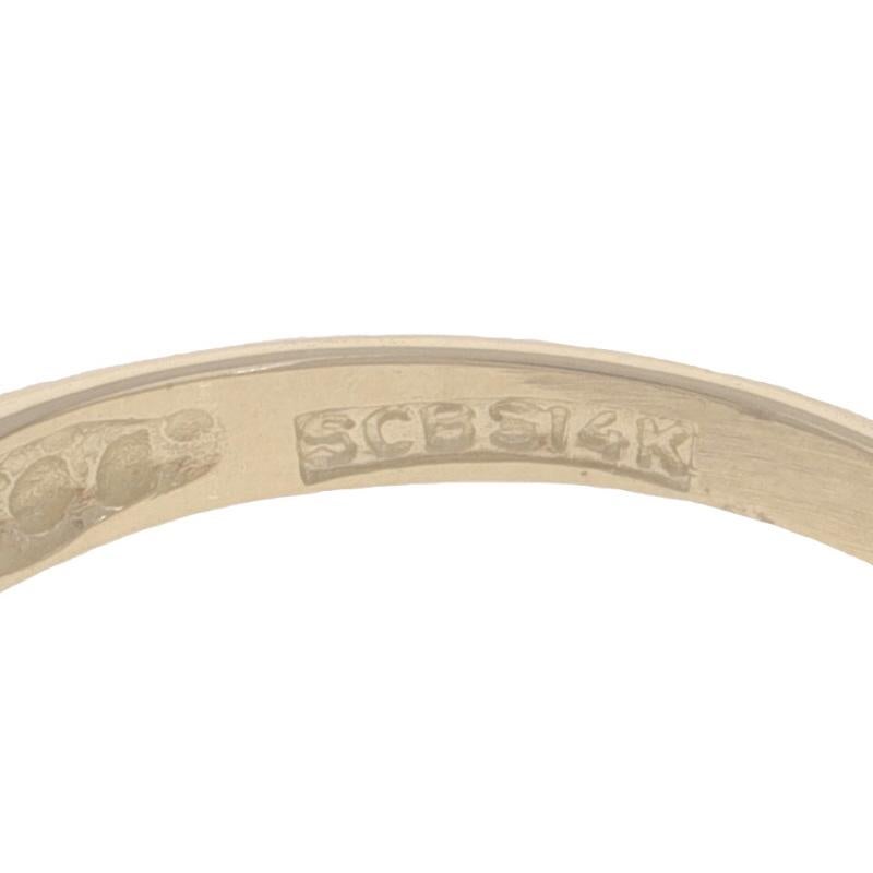 Fascia con sette pietre di rubino in oro giallo - Anello quadrato da 0,84 carati con incastonatura a canale in 14 carati in vendita 1
